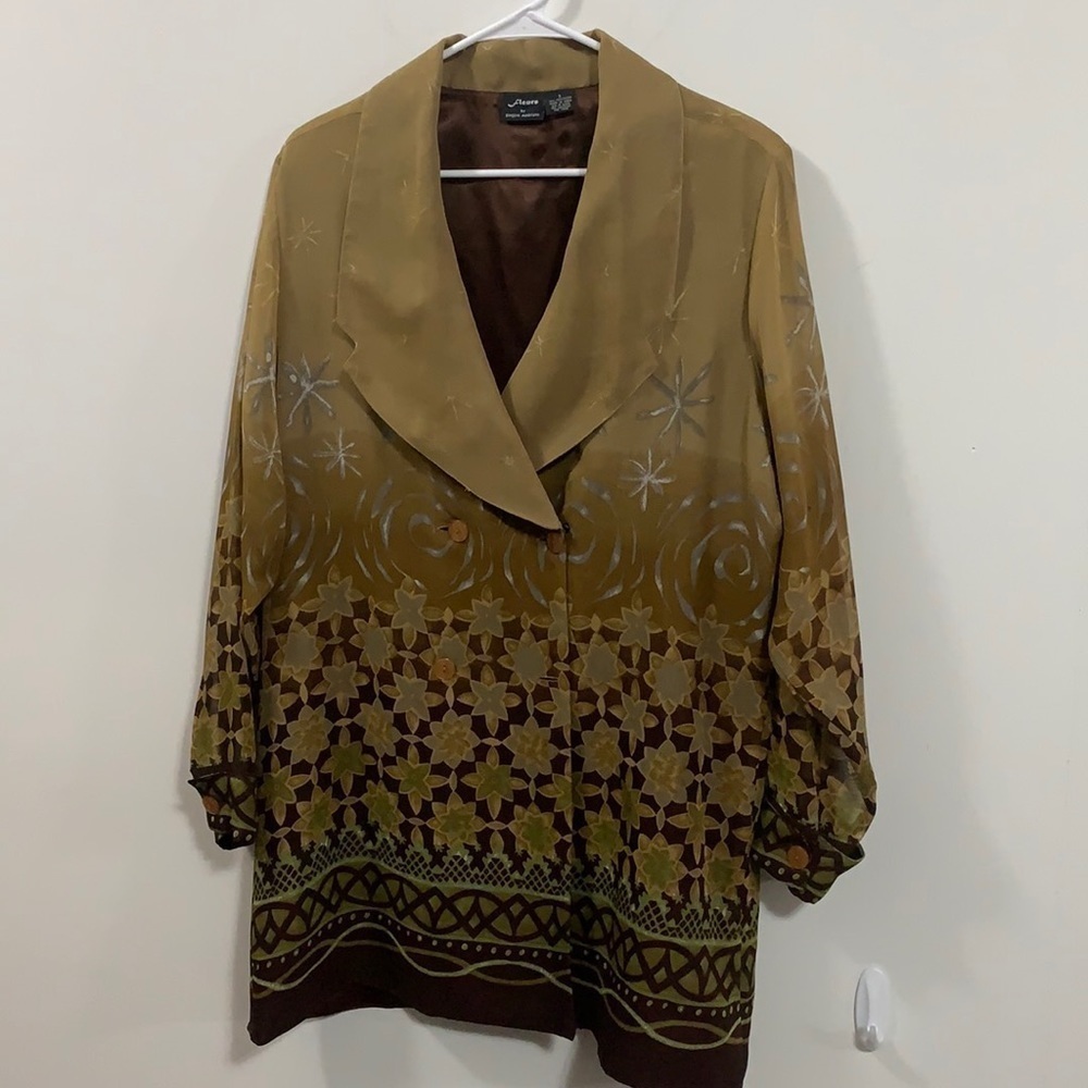 Fleurs by Elegant Additions long lined jacket Sz S